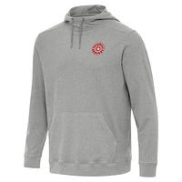 Men's Antigua Heather Gray Portland Thorns FC Cloud Pullover Hoodie