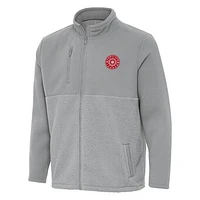 Men's Antigua Gray Portland Thorns FC Daily Fused Full-Zip Jacket