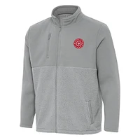Men's Antigua Gray Portland Thorns FC Daily Fused Full-Zip Jacket