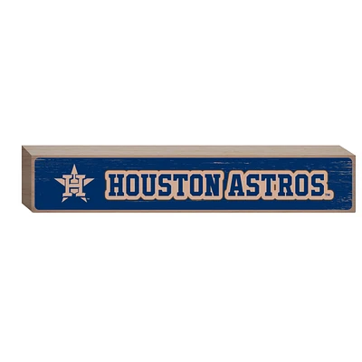 Houston Astros 18" x 3.5" Engraved Wood Sign