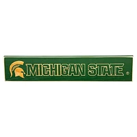 Michigan State Spartans 18" x 3.5" Engraved Wood Sign