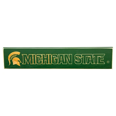 Michigan State Spartans 18" x 3.5" Engraved Wood Sign