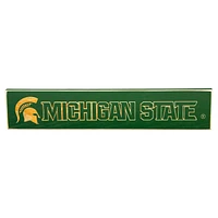 Michigan State Spartans 18" x 3.5" Engraved Wood Sign