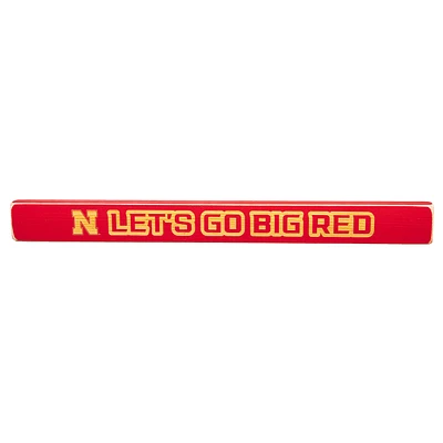 Nebraska Huskers 18" x 1.5" Engraved Wood Sign