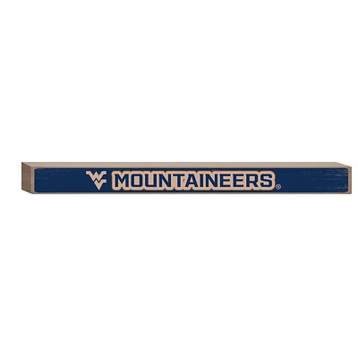 West Virginia Mountaineers 18" x 1.5" Engraved Wood Sign