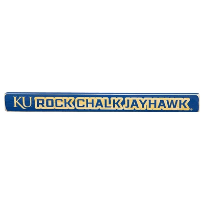 Kansas Jayhawks 18" x 1.5" Engraved Wood Sign