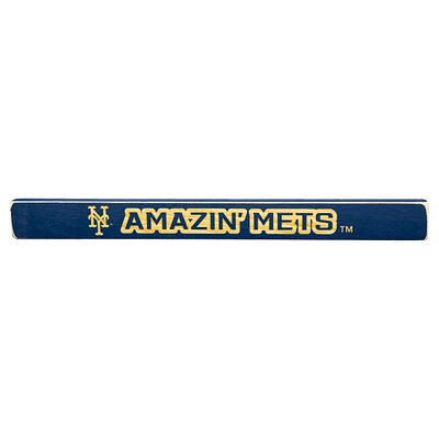 New York Mets 18" x 1.5" Engraved Wood Sign