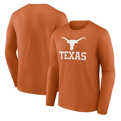 Men's Fanatics Texas Orange Longhorns Team Lockup Long Sleeve T-Shirt