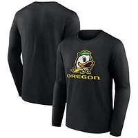 Men's Fanatics Black Oregon Ducks Team Lockup Long Sleeve T-Shirt