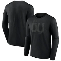 Men's Fanatics Black Oklahoma Sooners OHT Tricode Long Sleeve T-Shirt