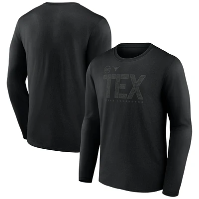 Men's Fanatics Black Texas Longhorns OHT Tricode Long Sleeve T-Shirt