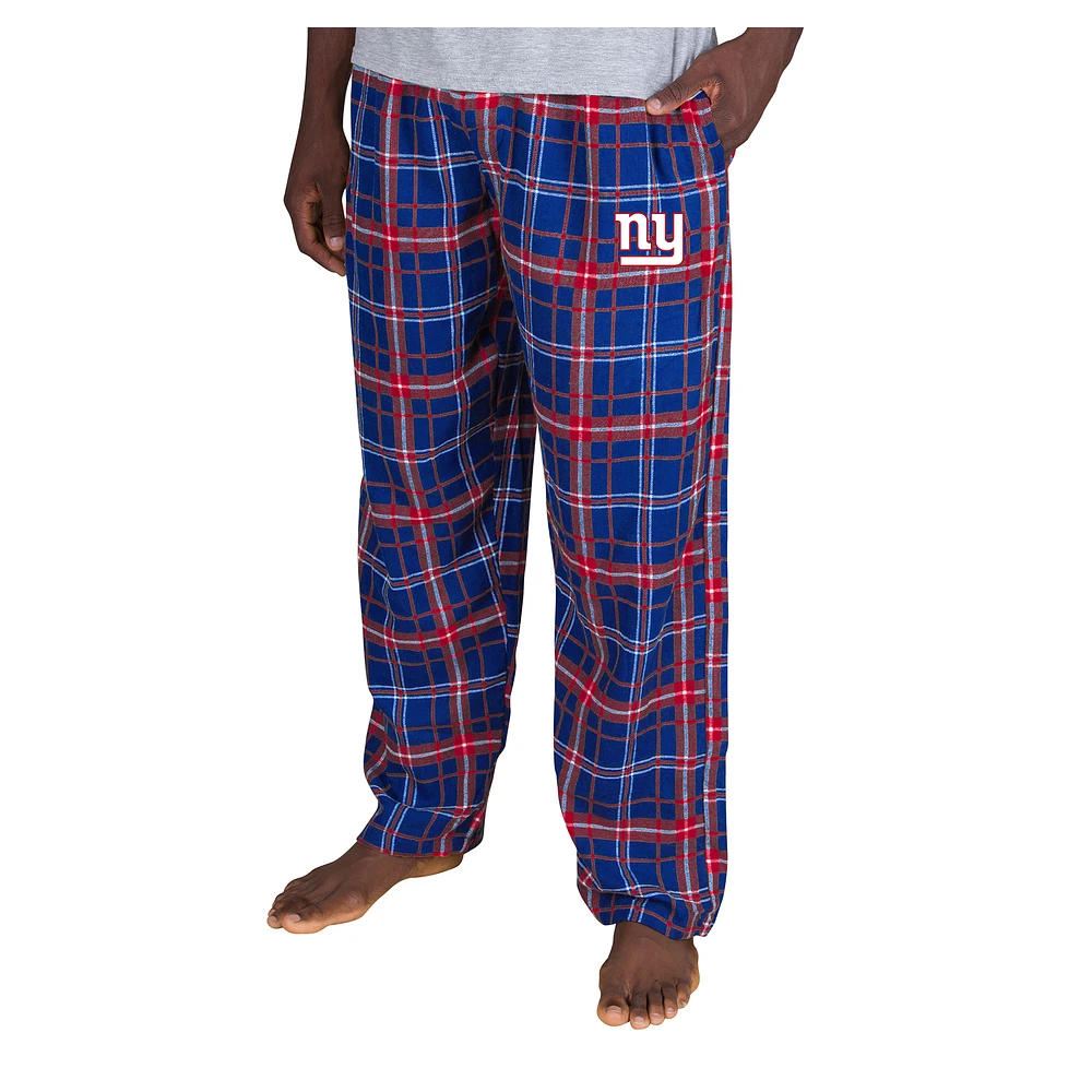 Men's Concepts Sport Royal New York Giants Ultimate Plaid Flannel Pants