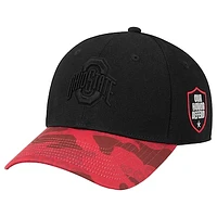 Men's Colosseum Black/Scarlet Ohio State Buckeyes On Our Honor Adjustable Hat