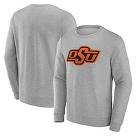 Men's Fanatics Gray Oklahoma State Cowboys Evergreen Fleece Pullover Sweatshirt