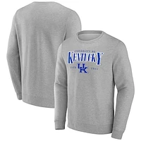 Men's Fanatics Gray Kentucky Wildcats True Classics Act Fast Fleece Pullover Sweatshirt