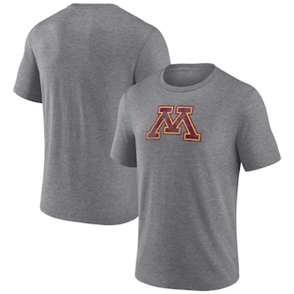 Men's Fanatics Gray Minnesota Golden Gophers Classical Primary Logo Tri-Blend T-Shirt