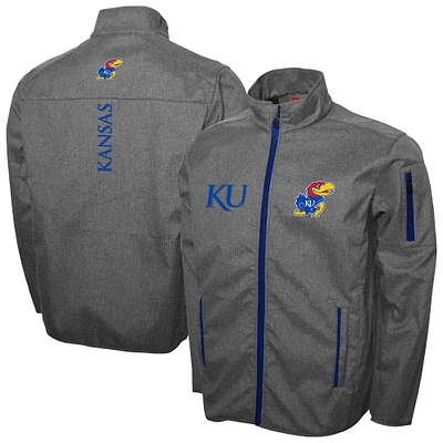 Men's Franchise Club Gray Kansas Jayhawks XT2 Softshell Full-Zip Jacket