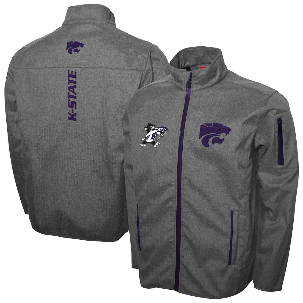 Men's Franchise Club Gray Kansas State Wildcats XT2 Softshell Full-Zip Jacket