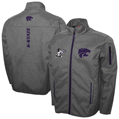Men's Franchise Club Gray Kansas State Wildcats XT2 Softshell Full-Zip Jacket