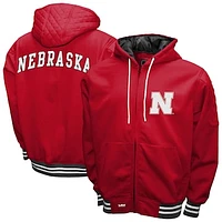 Men's Franchise Club Scarlet Nebraska Huskers Grind Full-Zip Hoodie Jacket