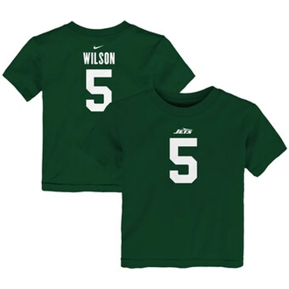 Toddler Nike Garrett Wilson Green New York Jets Player Name & Number T-Shirt