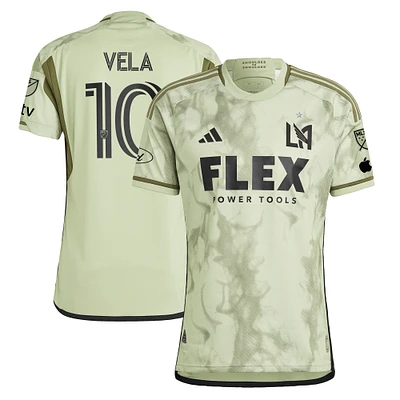 Men's adidas Carlos Vela Green LAFC 2024 Secondary Authentic Player Jersey