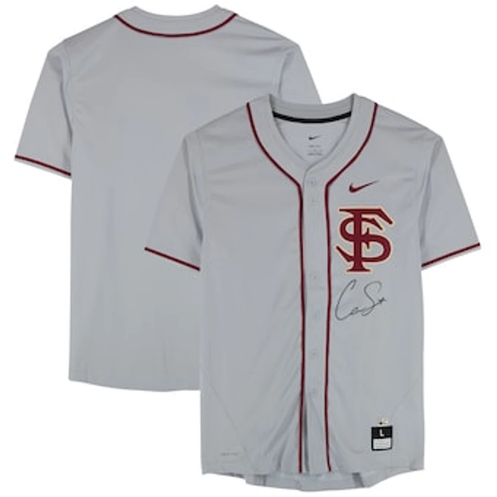 Cam Smith Florida State Seminoles Autographed Nike Gray Replica Jersey