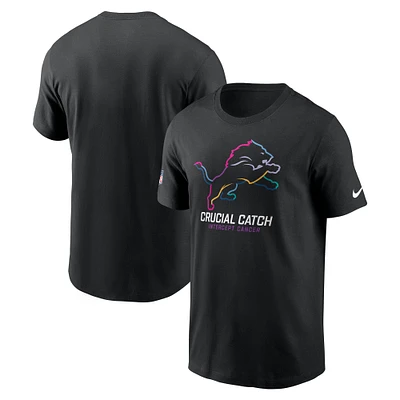 Men's Nike Black Detroit Lions 2024 NFL Crucial Catch Club T-Shirt