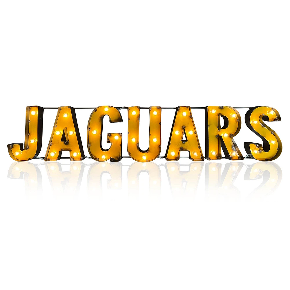 Imperial Jacksonville Jaguars 46" x 9" Lighted Recycled Metal Sign