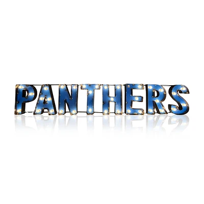 Imperial Carolina Panthers 53" x 9" Lighted Recycled Metal Sign