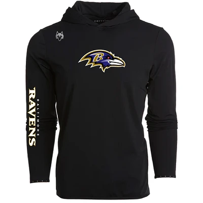 Men's Greyson Clothiers Black Baltimore Ravens Colorado Long Sleeve Hoodie T-Shirt