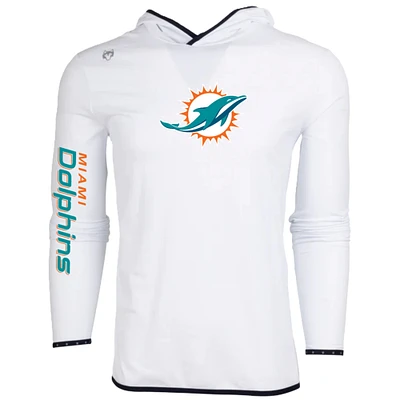 Men's Greyson Clothiers  White Miami Dolphins Team Colorado Long Sleeve Hoodie T-Shirt