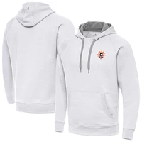 Men's Antigua White Connecticut Sun Victory Pullover Hoodie