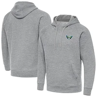 Men's Antigua Heather Gray Dallas Wings Victory Pullover Hoodie