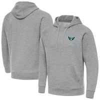 Men's Antigua Heather Gray Dallas Wings Victory Pullover Hoodie