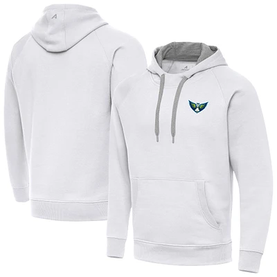 Men's Antigua White Dallas Wings Victory Pullover Hoodie