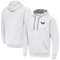 Men's Antigua White Dallas Wings Victory Pullover Hoodie