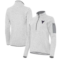 Women's Antigua Heather Gray Golden State Valkyries Fortune Half-Zip Pullover Jacket