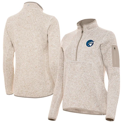 Women's Antigua Oatmeal Minnesota Lynx Fortune Half-Zip Pullover Jacket