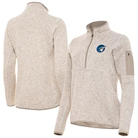 Women's Antigua Oatmeal Minnesota Lynx Fortune Half-Zip Pullover Jacket