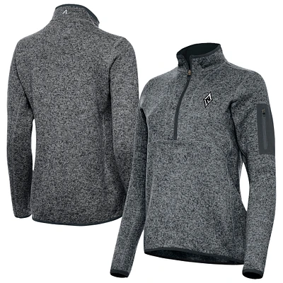 Women's Antigua Heather Las Vegas Aces Fortune Half-Zip Pullover Jacket
