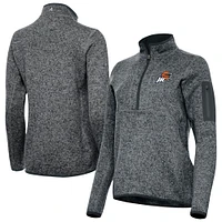 Women's Antigua Heather Gray Phoenix Mercury Fortune Half-Zip Pullover Jacket