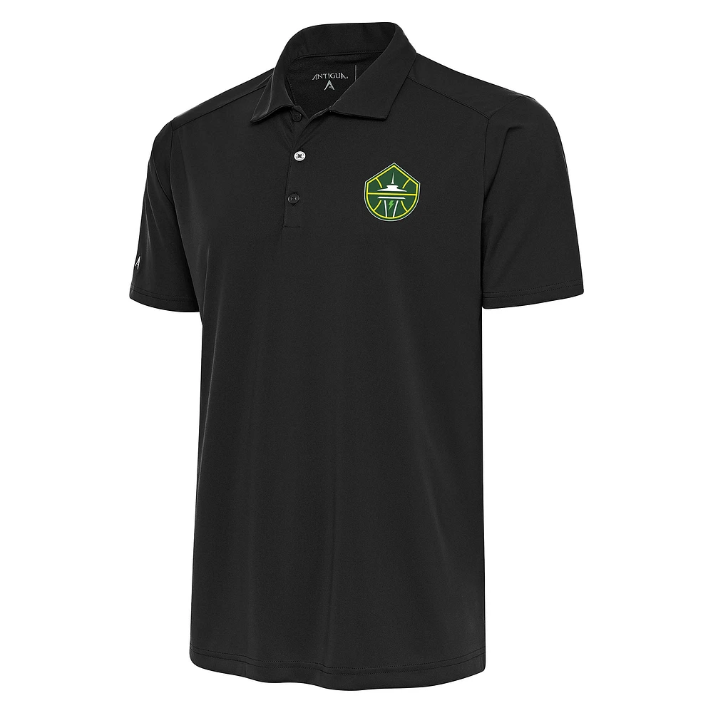 Men's Antigua Charcoal Seattle Storm Tribute Polo