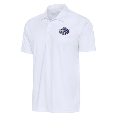 Men's Antigua White Washington Mystics Tribute Polo