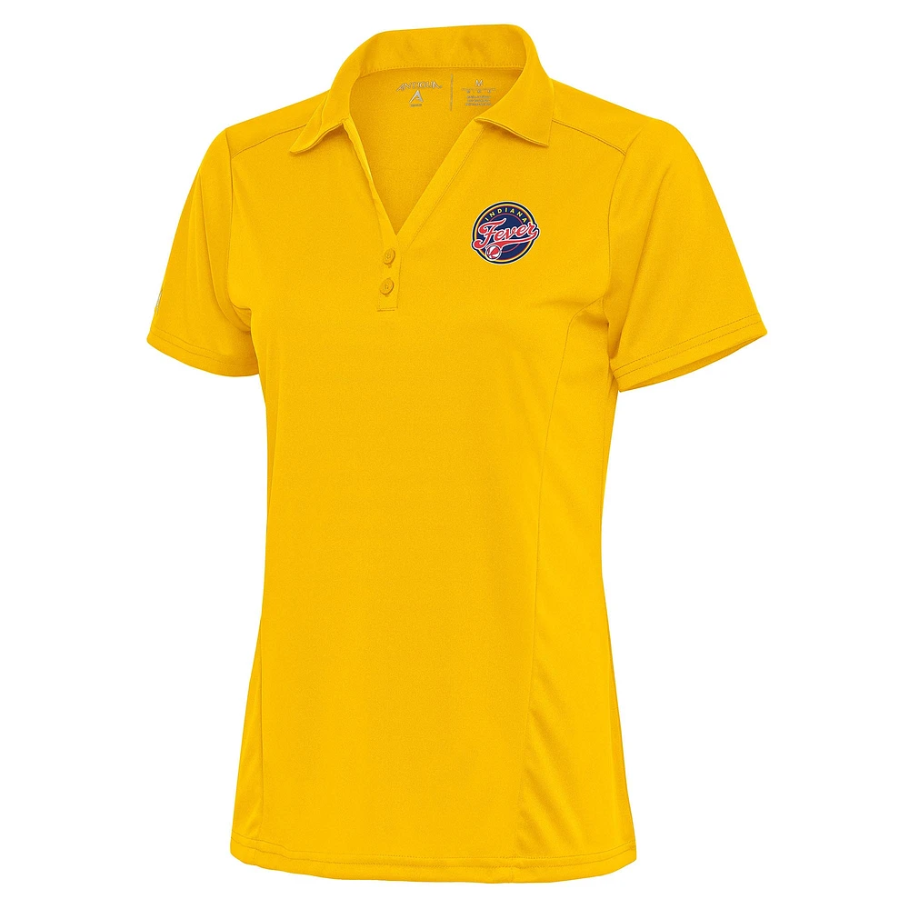 Women's Antigua Gold Indiana Fever Tribute Polo
