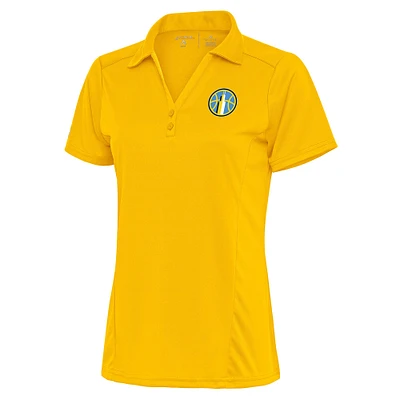 Women's Antigua Yellow Chicago Sky Tribute Polo