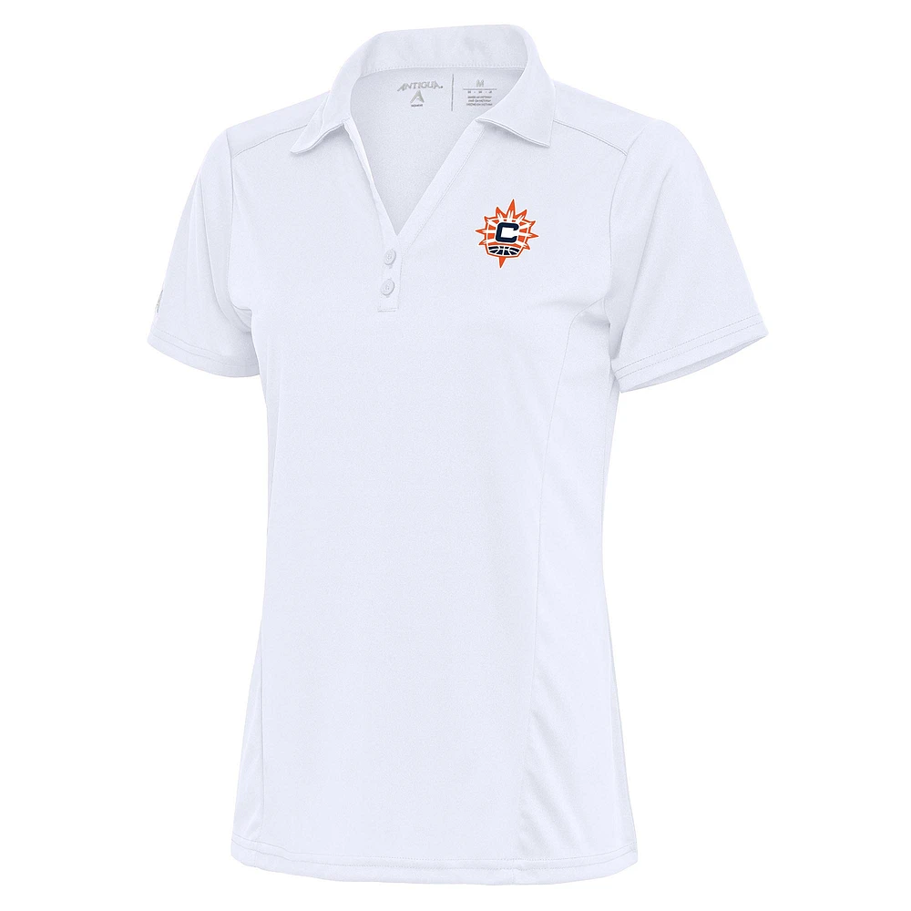 Women's Antigua White Connecticut Sun Tribute Polo
