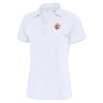Women's Antigua White Connecticut Sun Tribute Polo