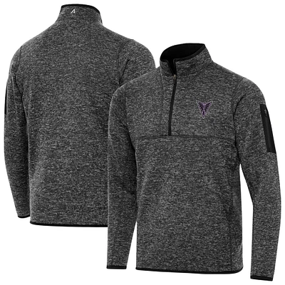 Men's Antigua Heather Black Golden State Valkyries Big & Tall Fortune Quarter-Zip Pullover Jacket
