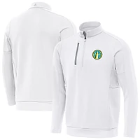 Men's Antigua White Chicago Sky Generation Quarter-Zip Pullover Top